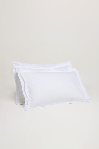 Jacquard Organic Cotton Pillowcases - Classic White