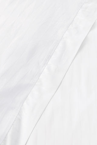 Jacquard Organic Cotton Duvet Cover - Pure White