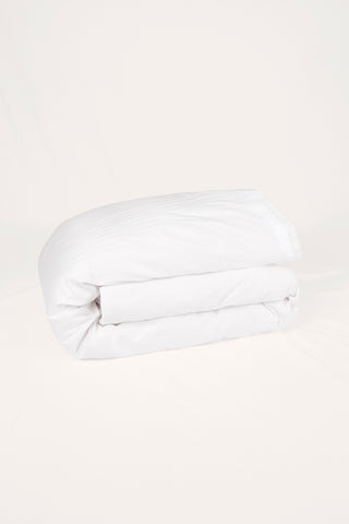 Jacquard Organic Cotton Duvet Cover - Pure White
