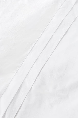 Jacquard Organic Cotton Duvet Cover - Classic White