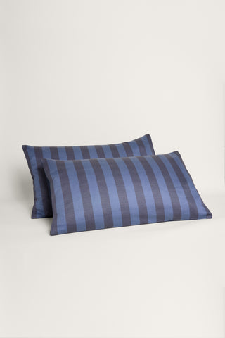 Geo Printed Standard Pillowcases in Blue