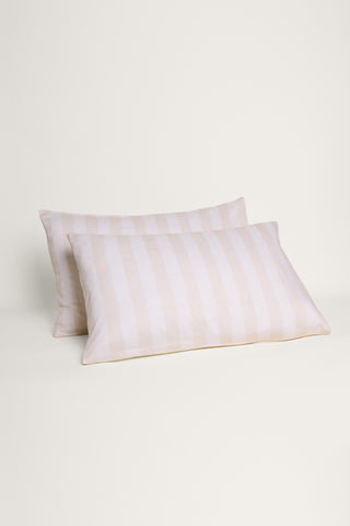 Geo Printed Standard Pillowcases in Natural