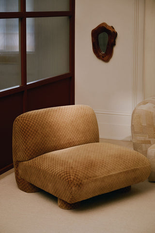 Damask Checks - Sepia Swatch