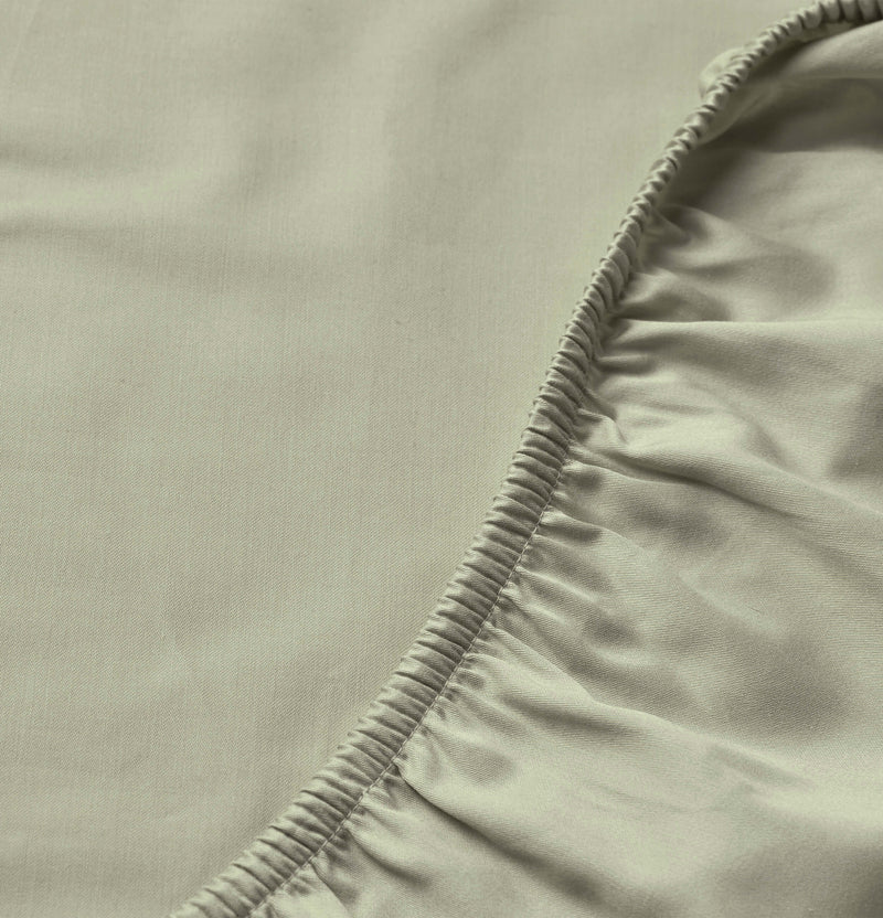 Percale Organic Cotton Fitted Sheet Set - Solstice Green