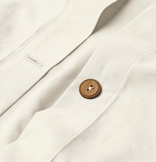 Iridescent ivory duvet detail