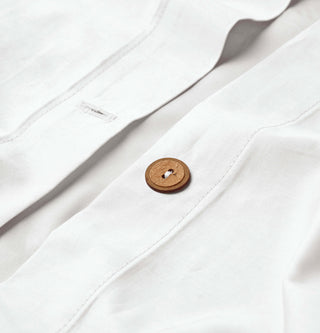 Percale Organic Cotton Bedding Set - Midwinter White