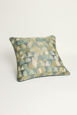 Qila Cushion Cover - Green + Teal