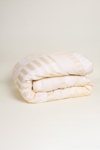 Geo Printed King Duvet Cover in Natural