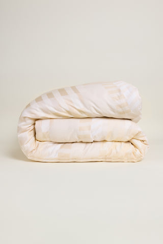Geo Printed King Duvet Cover in Natural