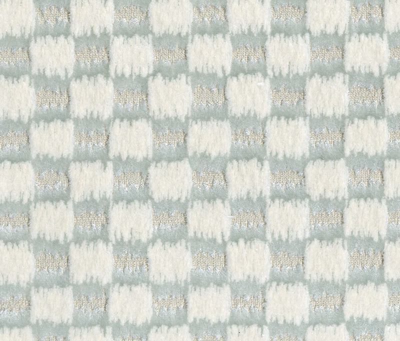 Ikat Checks - Sky/Ecru