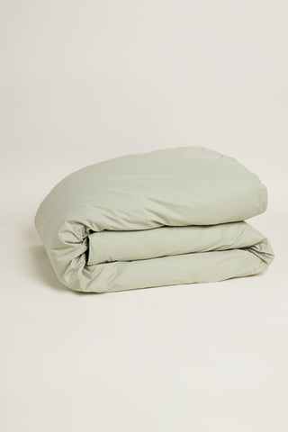 Sateen Organic Cotton Duvet Cover - Solstice Green