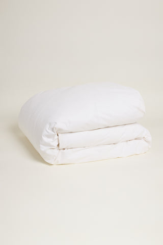 Percale Organic Cotton Duvet Cover - Iridescent Ivory