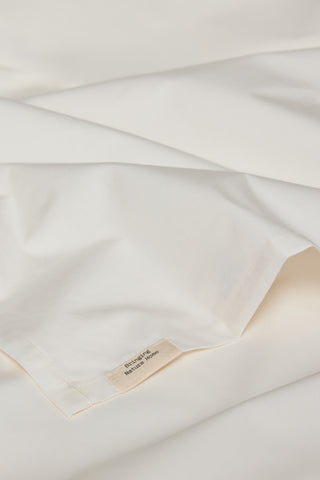 Percale Organic Cotton Flat Sheet - Iridescent Ivory