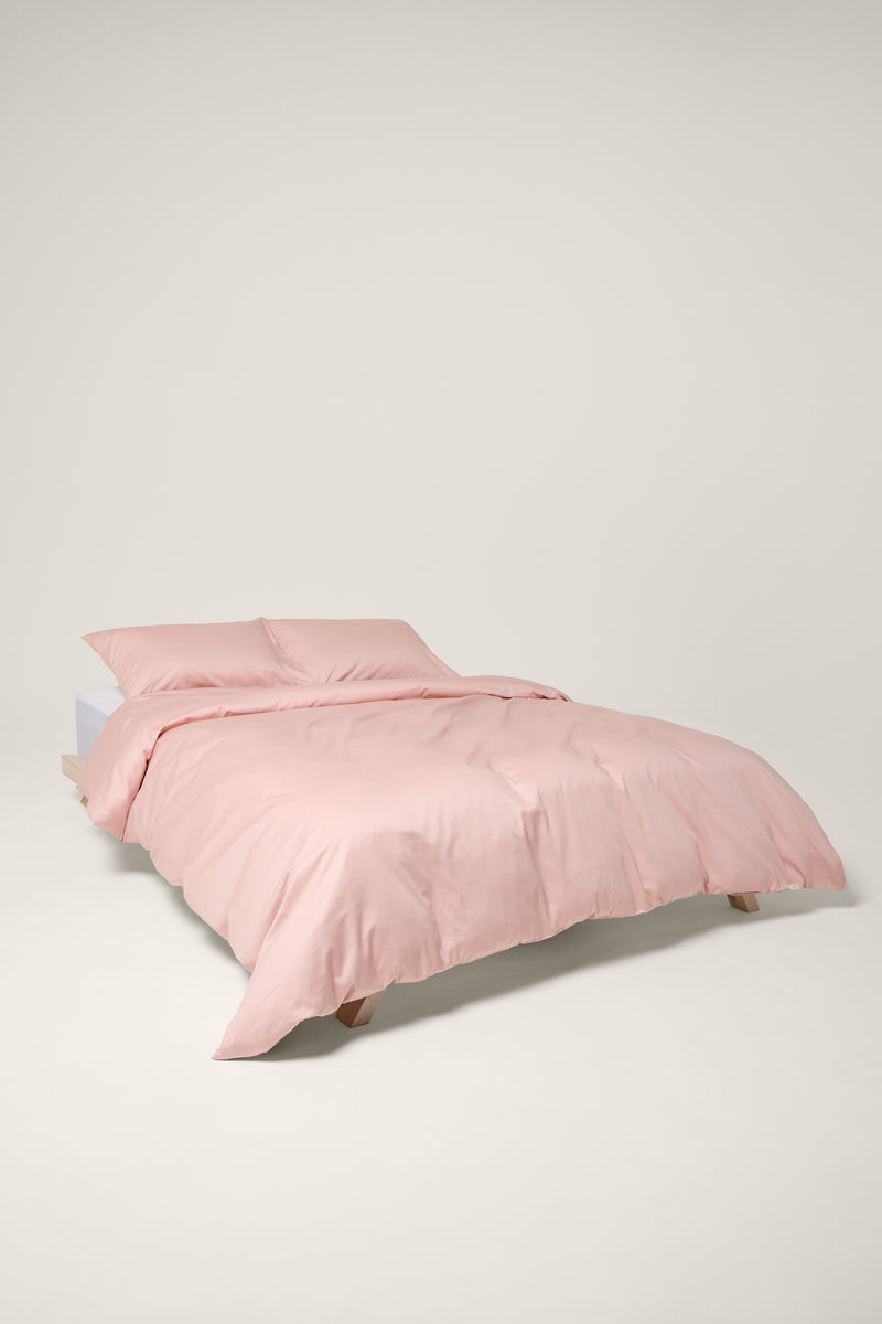 Sateen Organic Cotton Duvet Cover - Midsummer Pink