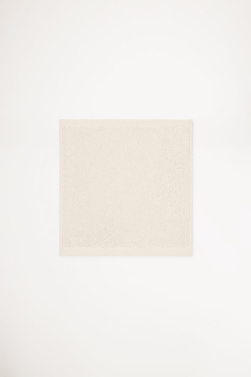 Organic Cotton Face Towel - Chalk