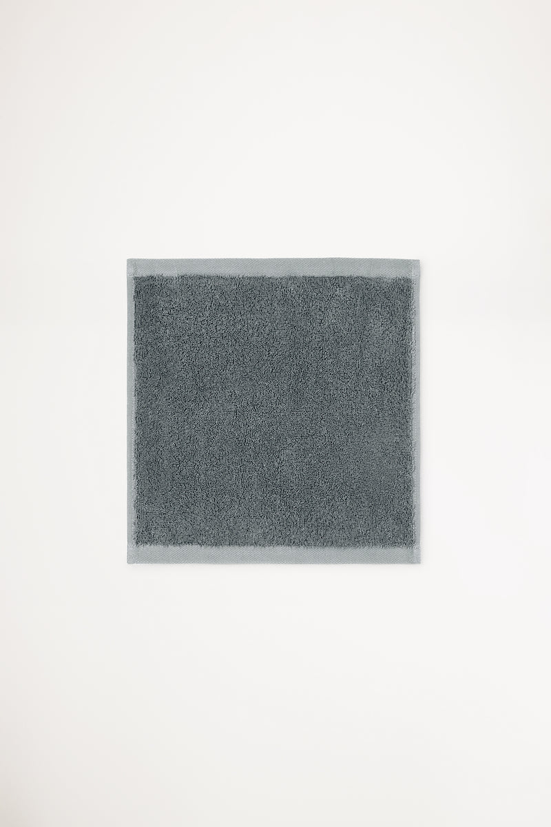 Organic Cotton Face Towel - Slate Grey