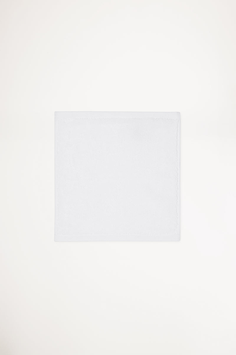 Organic Cotton Face Towel - Classic White