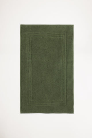 Organic Cotton Bath Mat - Forest Green