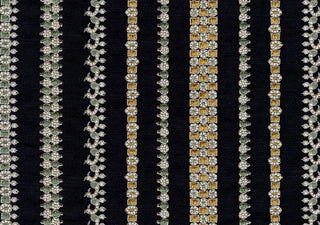 Jewel Stripe - Black/Emerald Swatch