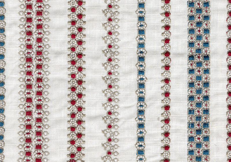 Jewel Stripe - Ruby/Teal