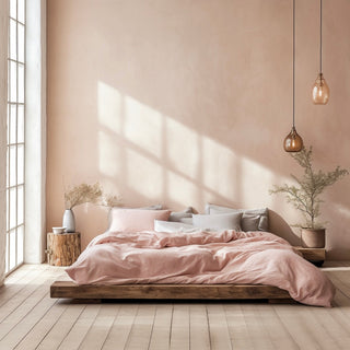 Percale Organic Cotton Duvet Set - Midsummer Pink