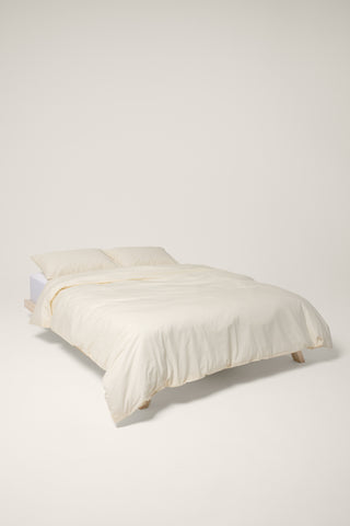 Percale Organic Cotton Duvet Cover - Classic Cream