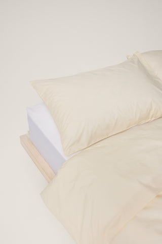 Percale Organic Cotton Duvet Cover - Classic Cream