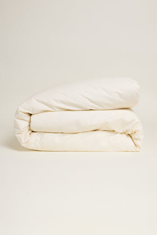 Percale Organic Cotton Duvet Cover - Classic Cream