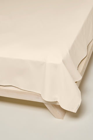 Percale Organic Cotton Flat Sheet - Classic Cream
