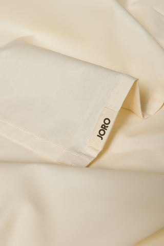 Percale Organic Cotton Flat Sheet - Classic Cream