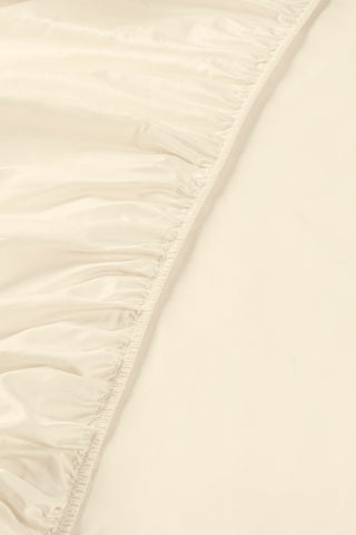 Sateen Organic Cotton Fitted Sheet - Classic Cream