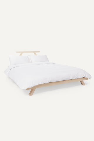 Sateen Organic Cotton Duvet Cover - Midwinter White