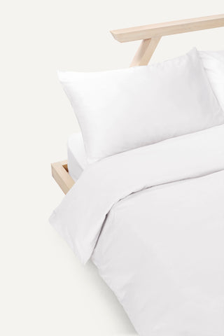 Sateen Organic Cotton Duvet Cover - Midwinter White