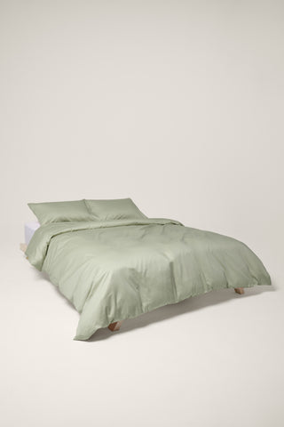 Sateen Organic Cotton Duvet Cover - Solstice Green