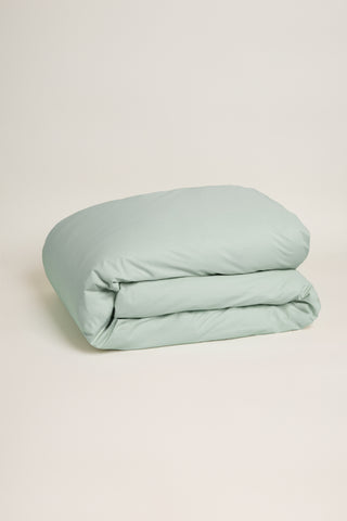 Percale Organic Cotton Duvet Cover - Spring Blue