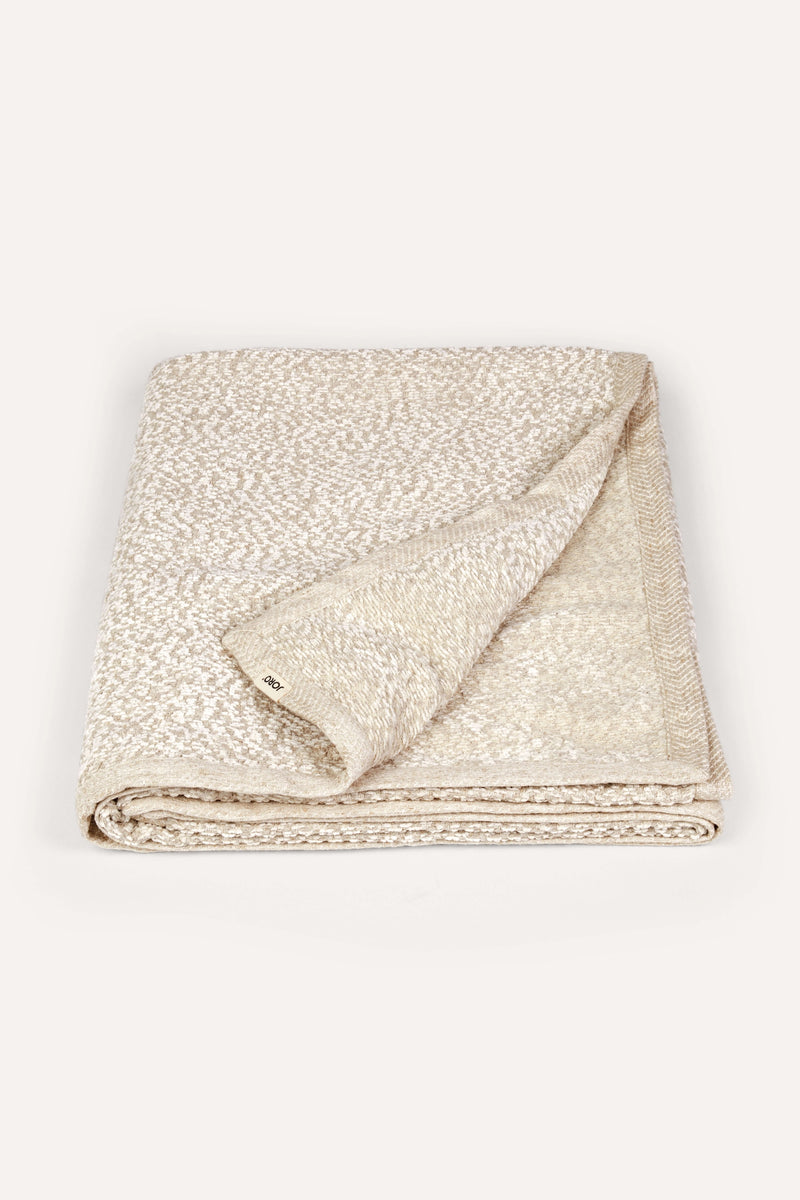 Sawan Jacquard Throw - Pearl White & Grey
