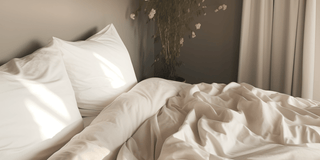 Sateen Organic Cotton Fitted Sheet Set - Iridescent Ivory