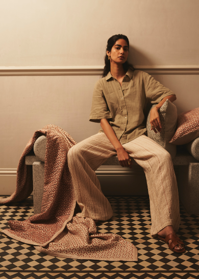 Jacquard Linen Throw