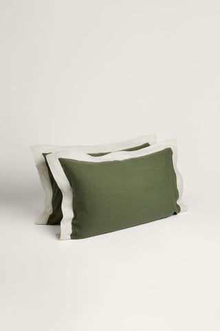 Linen Pillowcases - Forest Green