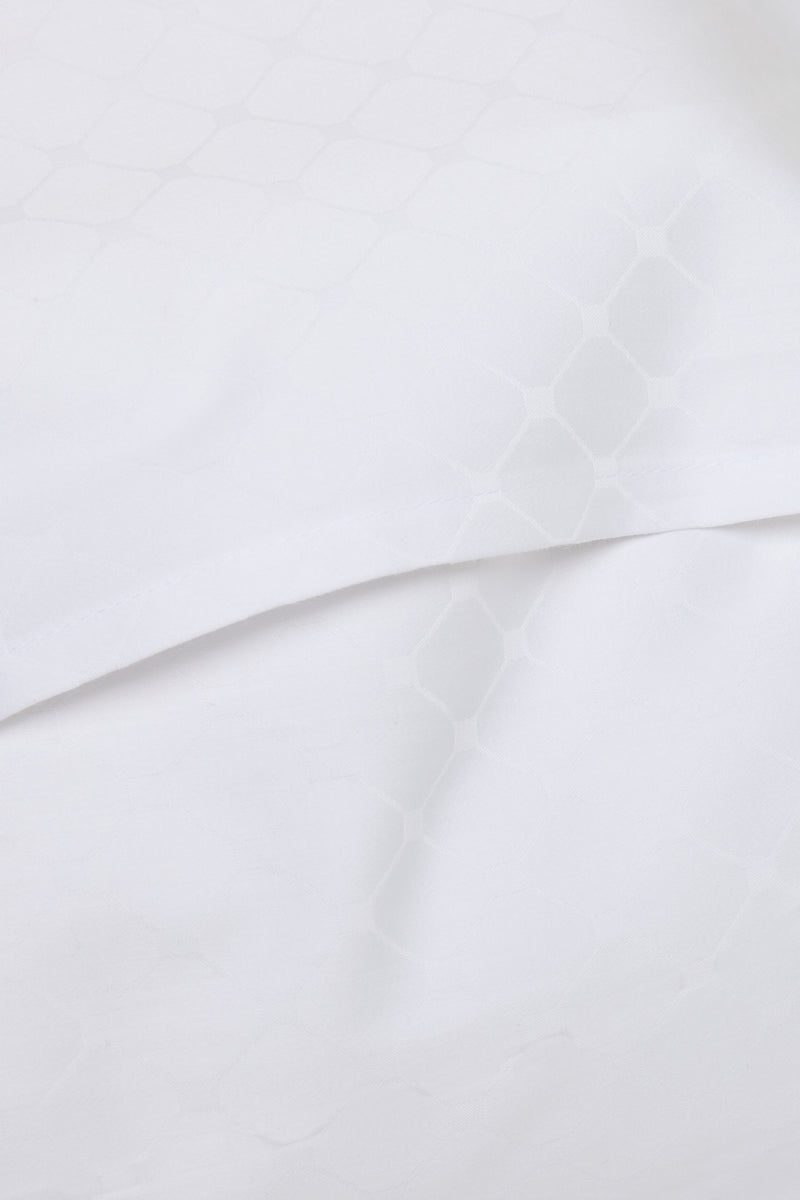Jacquard Organic Cotton Pillowcases - Classic White