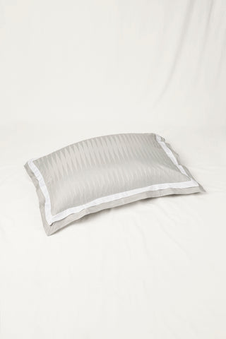 Jacquard Organic Cotton Pillowcases - Sterling Silver