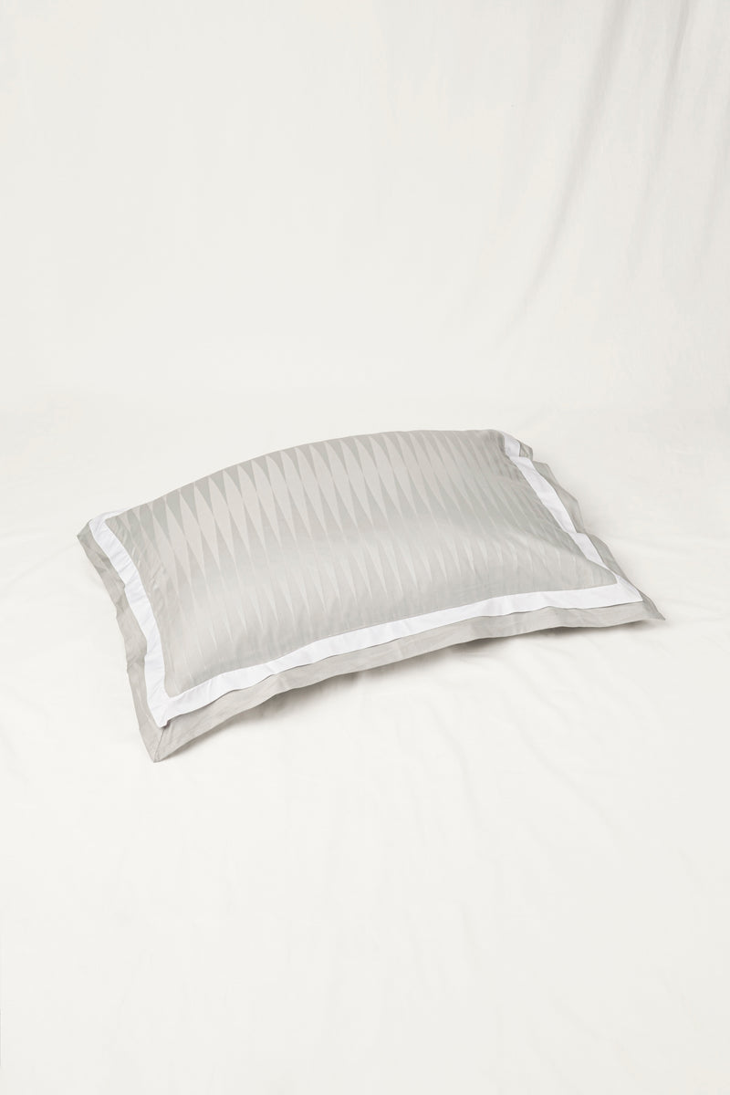 Jacquard Organic Cotton Pillowcases - Sterling Silver