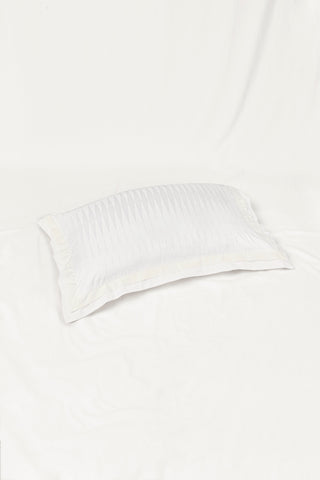 Jacquard Organic Cotton Pillowcases - Pure White