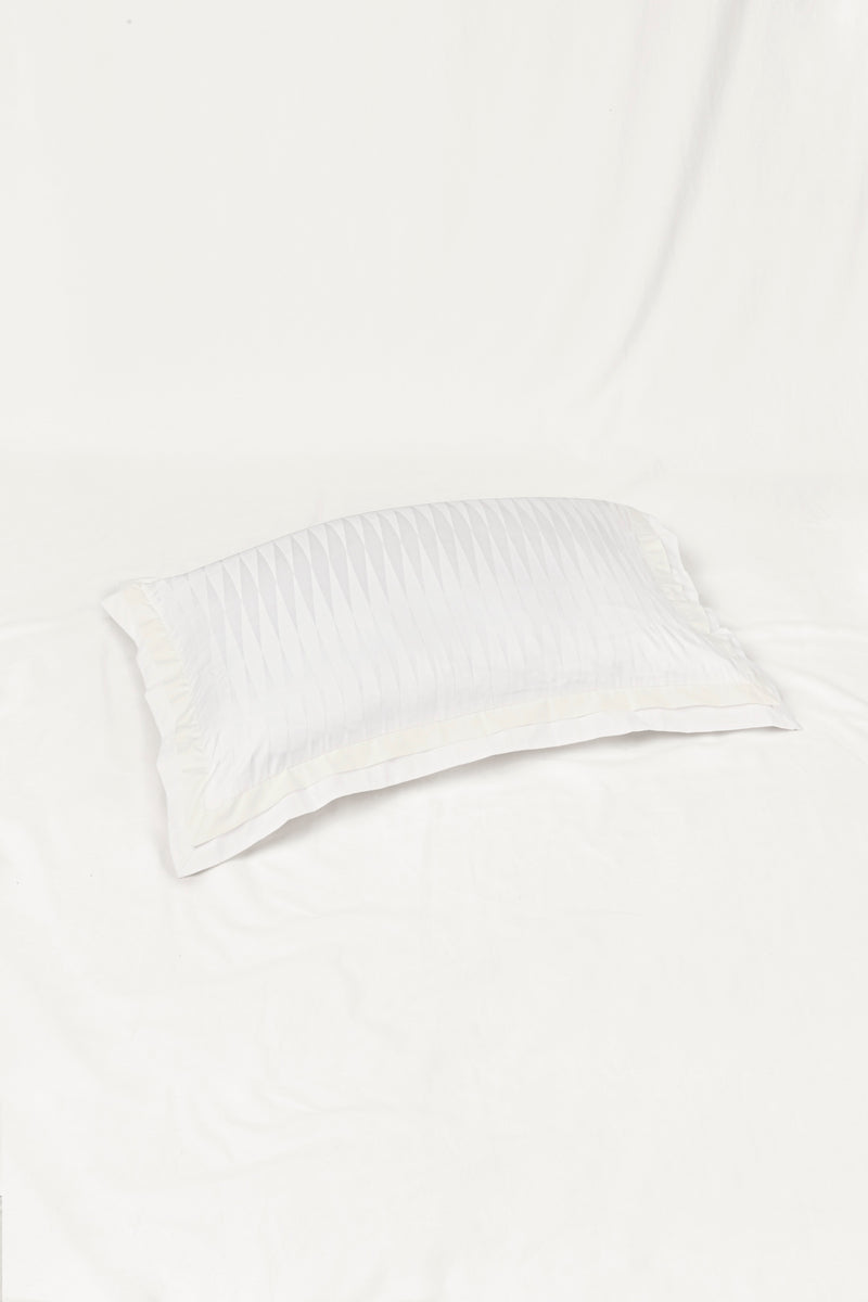 Jacquard Organic Cotton Pillowcases - Pure White