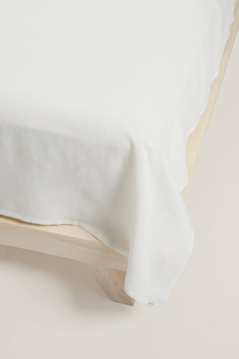 Linen Flat Sheet - Classic White