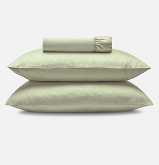Percale Organic Cotton Fitted Sheet Set - Solstice Green
