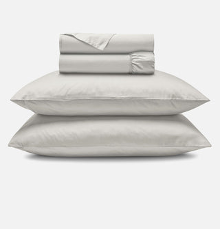 Equinox silver flat sheet, fitted sheet and pillowcases