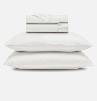Percale Organic Cotton Sheet Set - Midwinter White