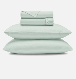 Spring blue flat sheet, fitted sheet and pillowcases