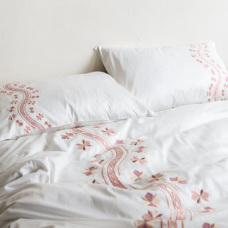 Bloom Embroidered Super King Duvet Cover